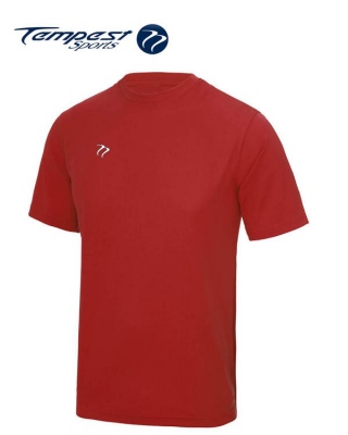 Tempest Lightweight Black Red Training Shirt